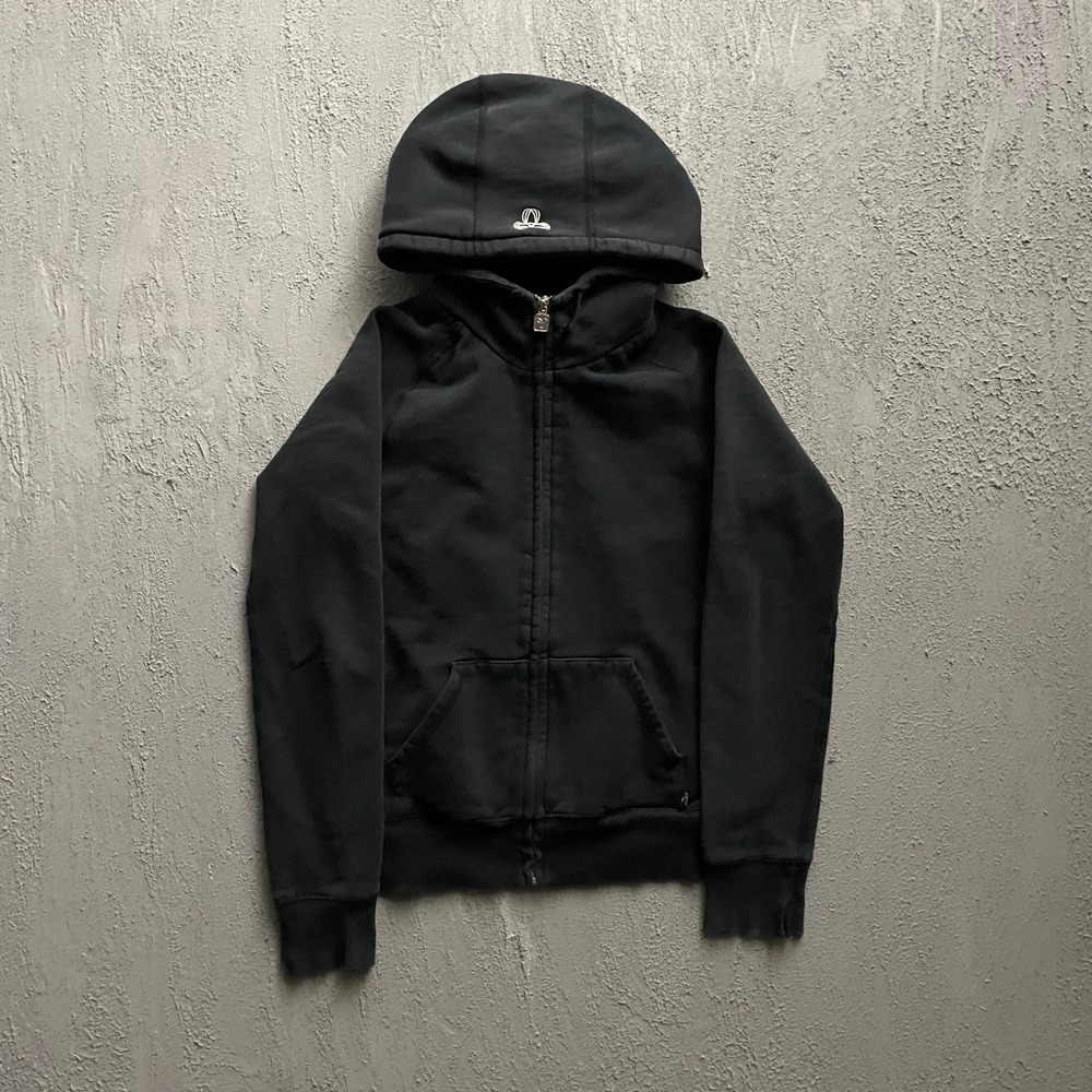 TNA  Embroidered Logo Zip Up Hoodie Womens X Small Black 2000s